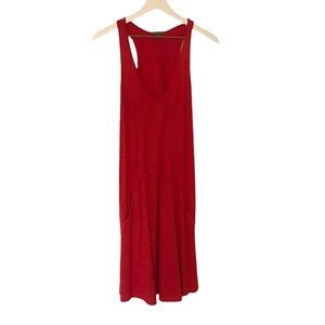 Lilla P Red A Line Tank Pima Cotton Dress Women Sz XS